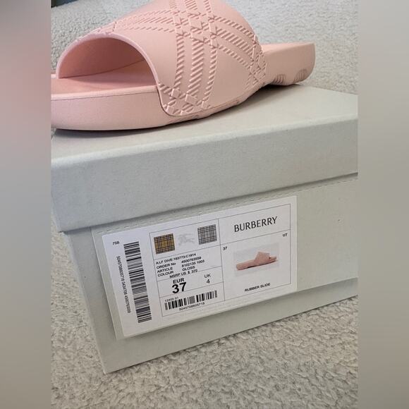 Burberry Pink checked Sandals Minimalist Slide 37 - Picture 8 of 9